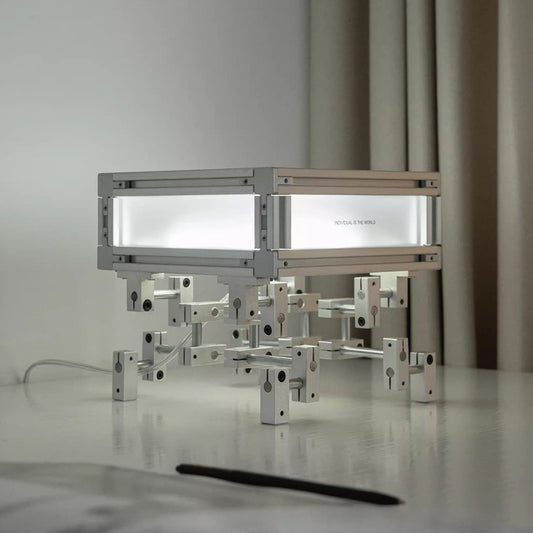 Modern Industrial Aluminum Table Lamp – Unique Mechanical Design